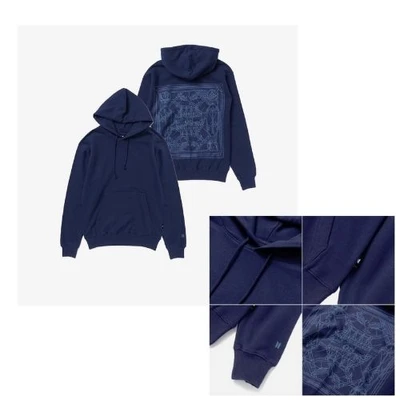 Gambar Bts Ukuran M On Hoodie - Biru Navy