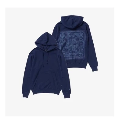 Gambar Bts Ukuran M On Hoodie - Biru Navy