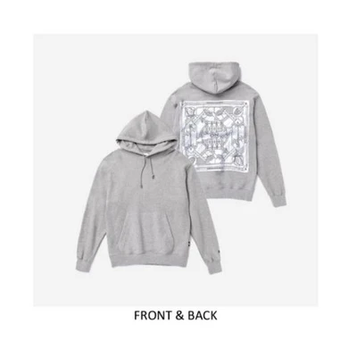 Gambar Bts Ukuran L On Hoodie - Abu-abu Melange