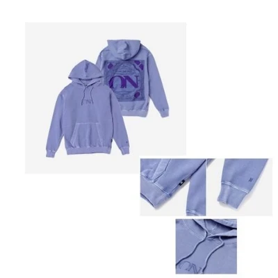 Gambar BTS Ukuran L On Hoodie - Biru