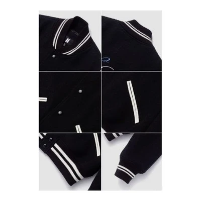 Gambar Bts Ukuran L Bs Bomber Jacket - Hitam