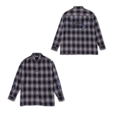 Gambar Bts Ukuran M Flannel Shirt - Abu-abu