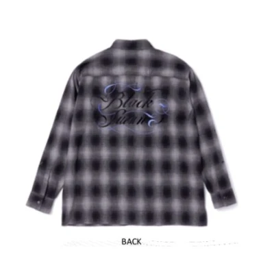 Gambar Bts Ukuran M Flannel Shirt - Abu-abu