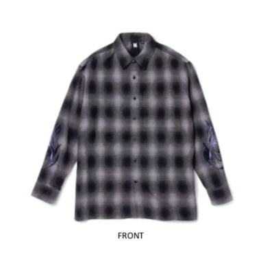 Gambar Bts Ukuran M Flannel Shirt - Abu-abu