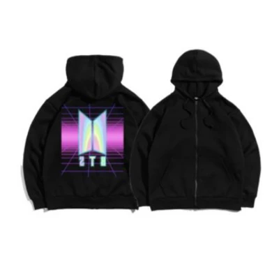 Gambar Bts Vr Ukuran L Zip Up Hoodie 01 - Hitam