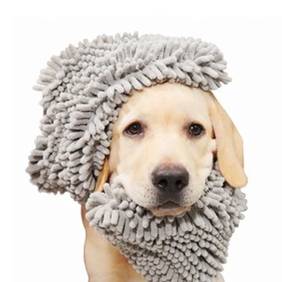 Gambar M-Pets Ukuran L Handuk Hewan Microfiber - Abu-Abu