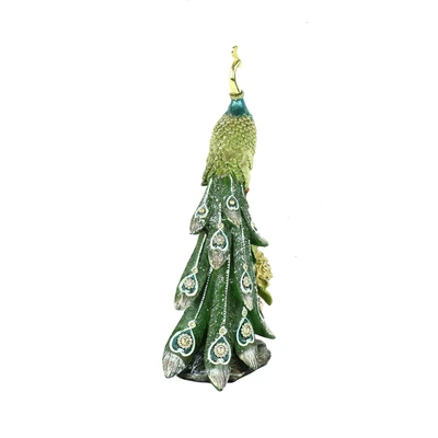 Gambar Informa Patung Miniatur Merak 33.5 cm V1 - Hijau Tosca