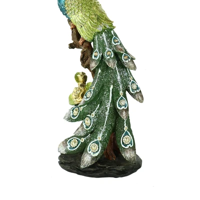 Gambar Informa Patung Miniatur Merak 39 cm V2 - Hijau Tosca