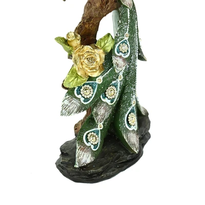 Gambar Informa Patung Miniatur Merak 39 cm V2 - Hijau Tosca