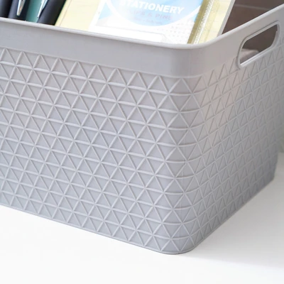 Gambar Informa Keranjang Serbaguna Waffle 25x20.5x15.8 cm - Abu-Abu