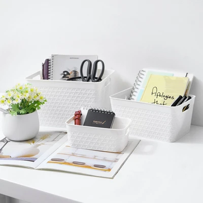 Gambar Informa Keranjang Serbaguna Waffle 25x20.5x15.8 cm - Putih