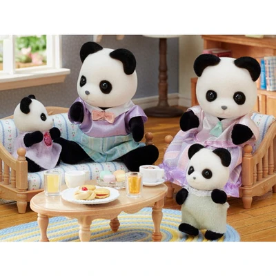 Gambar Sylvanian Families Set Boneka Hewan Pookie Panda Family Esff55290