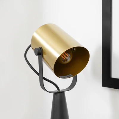 Gambar Informa Gilby Lampu Meja Antique Brass - Hitam