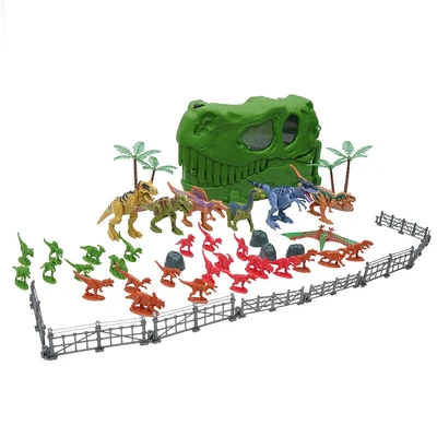 Gambar Chap Mei Set 45 Pcs Mini Figure Dino Valley Skull Bucket