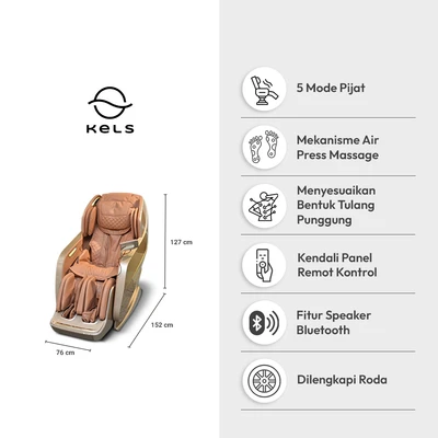 Gambar Kels Kazuo Kursi Pijat - Cokelat