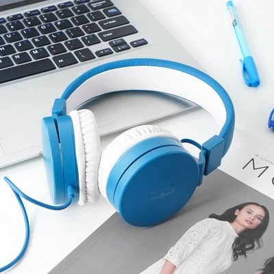 Gambar Ataru Headphone - Biru/putih