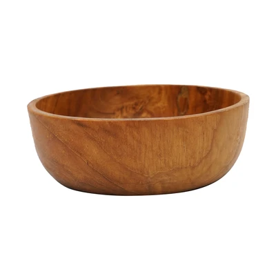 Gambar Pendopo Mangkuk Saji Kayu Straight Cut 15 cm - Cokelat