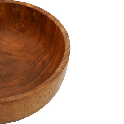 Gambar Pendopo Mangkuk Saji Kayu Straight Cut 15 cm - Cokelat