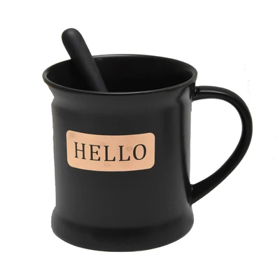 Gambar Appetite Sieben Mug Dengan Sendok 520 ml Set 2 pcs - Hitam/Putih