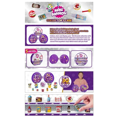 Gambar Zuru Set 5 Pcs Surprise Mini Brands Collector Case