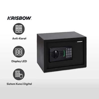 Gambar Krisbow Brankas Besi 25x35.5x25 cm MRHS200 - Hitam
