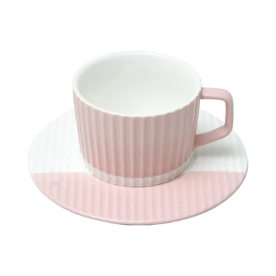 Gambar Appetite Shelby Cangkir Dengan Saucer Porcelain 210 ml Set 4 pcs - Mix
