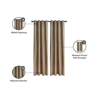 Gambar Informa Gorden Blackout Coat Dmd 135x250 cm - Cokelat