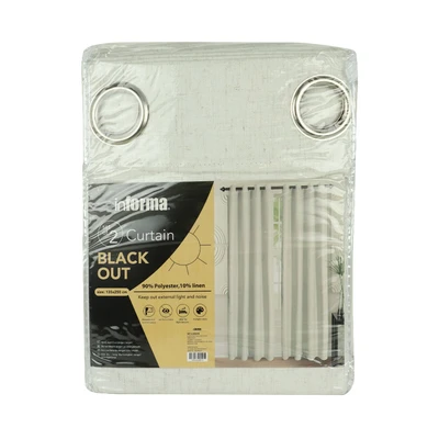 Gambar Informa Gorden Blackout Coat Linen 135x250 cm Set 2 pcs - Krem Ivory
