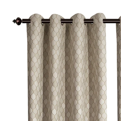 Gambar Informa Gorden Jacquard Embro 135x250 cm Set 2 pcs - Krem