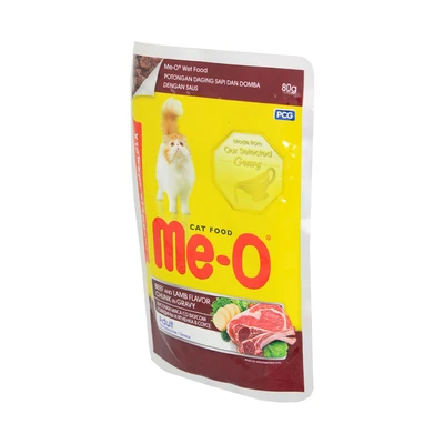 Gambar Me-O Makanan Kucing Basah Adult Beef & Lamb Chunk Gravy 80 gr