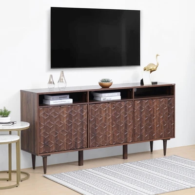 Gambar Informa Langdon Rak Tv High Stand - Cokelat Walnut