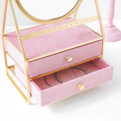 Gambar Informa Kotak Perhiasan & Cermin 19x13.5x31 cm - Pink