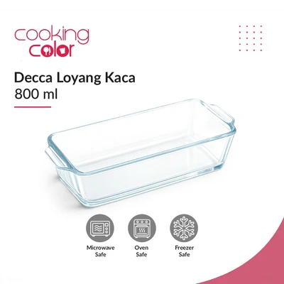 Gambar Cooking Color Decca Loyang Kue Kaca 23x10 cm Transparan