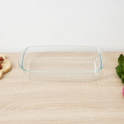 Gambar Cooking Color Decca Loyang Kue Kaca Rectangular 32.5x20.2 cm Transparan