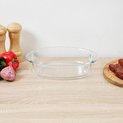 Gambar Cooking Color Decca Loyang Kue Kaca 26x18.3 cm Transparan