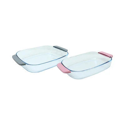 Gambar Cooking Color Decca Loyang Kaca Set 2 pcs Transparan
