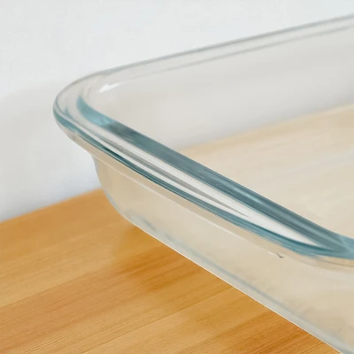 Gambar Cooking Color Decca Loyang Kue Kaca Dengan Sekat 34.5x20.6 cm Transparan