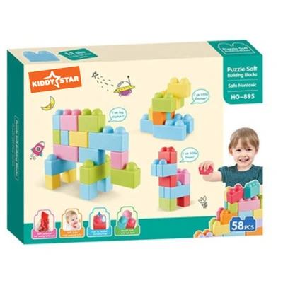 Gambar Kiddy Star Set 58 Pcs Blocks Soft Hg-895