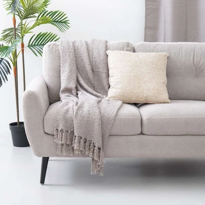 Gambar Informa Bantal Sofa Natural Burlap 45x45 cm - Gold