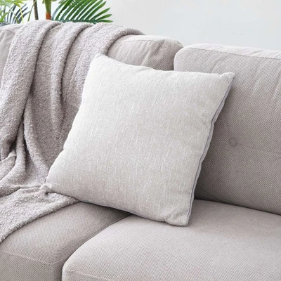 Gambar Informa Bantal Sofa Natural Burlap 45x45 cm - Silver