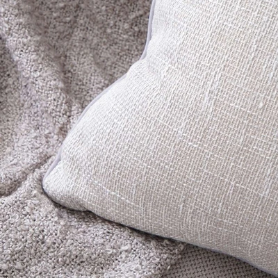 Gambar Informa Bantal Sofa Natural Burlap 45x45 cm - Silver