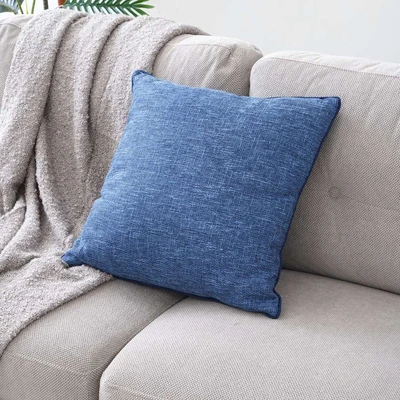 Gambar Informa Bantal Sofa Natural Burlap 45x45 cm - Biru Navy