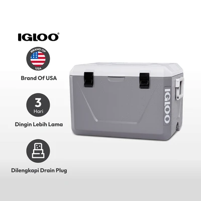 Gambar Igloo 55 Ltr Cooler Box Nestable - Abu-abu