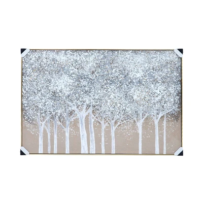 Gambar Informa Lukisan Kanvas Handmade Oil Paint Trees 152.5x102.5 cm - Mix