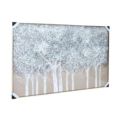 Gambar Informa Lukisan Kanvas Handmade Oil Paint Trees 152.5x102.5 cm - Mix