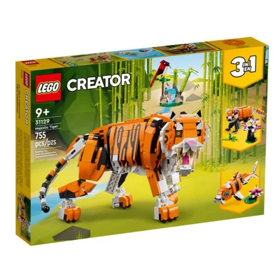 Gambar LEGO Creator 3 In 1 Majestic Tiger Set 755 Pcs 31129 - Oranye