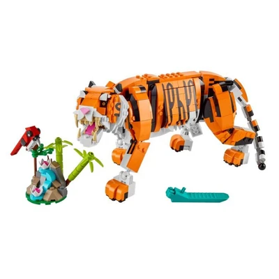 Gambar LEGO Creator 3 In 1 Majestic Tiger Set 755 Pcs 31129 - Oranye