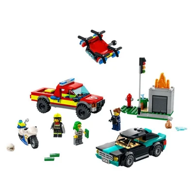 Gambar LEGO City Fire Rescue And Police Chase  60319