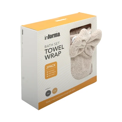 Gambar Informa Set 3 Pcs Sienna Handuk Mandi Kemben - Krem Beige