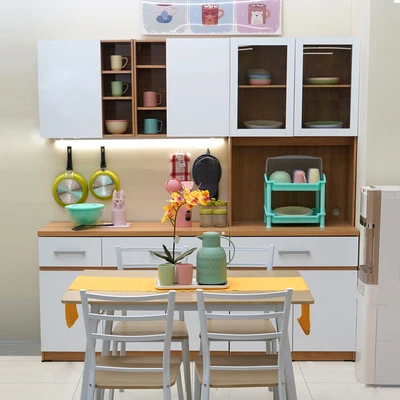 Gambar Selma Stevia Kabinet Dapur Bawah 120 - Cokelat Oak